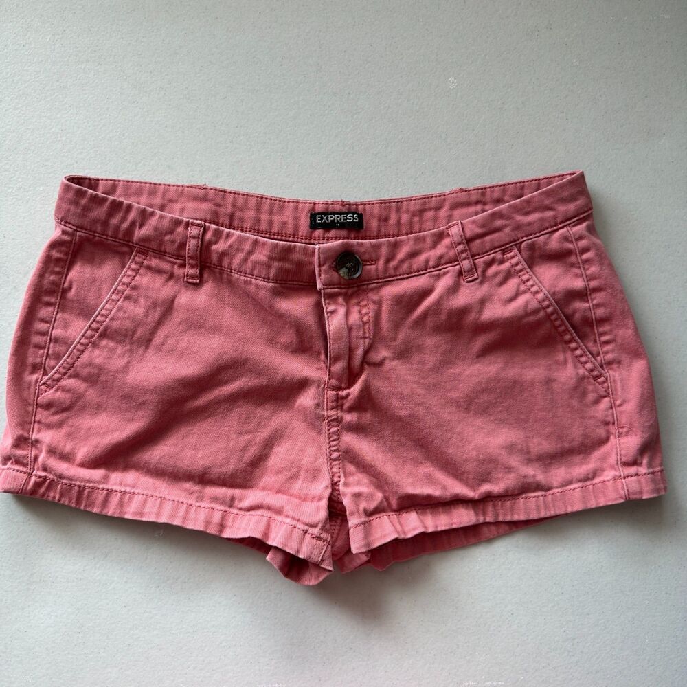 Express Slate Dusty Pink Chino Shorts Women's Size 4 Casual Summer Shorties